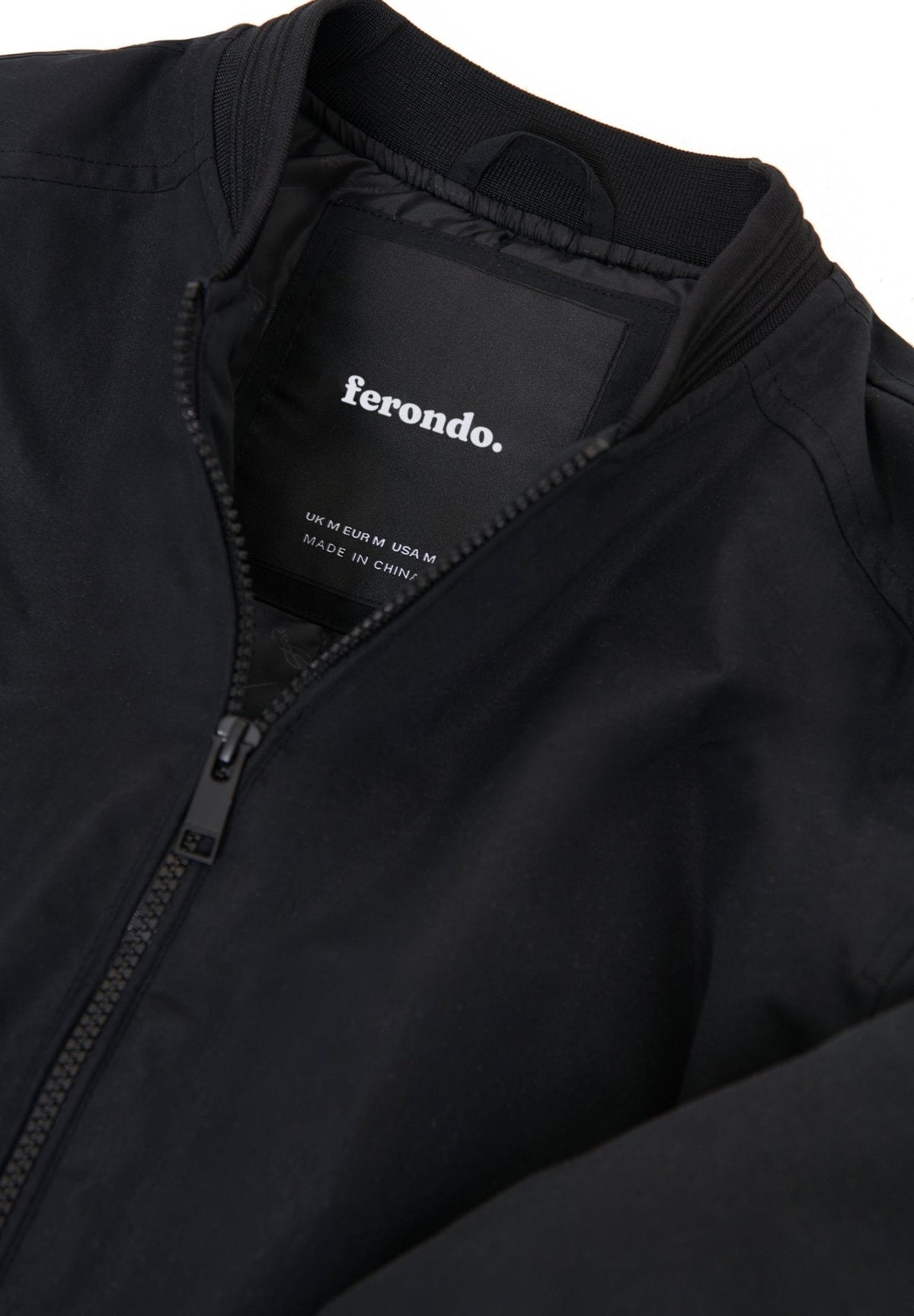 Men's Padded Bomber Jacket in Black – view 5