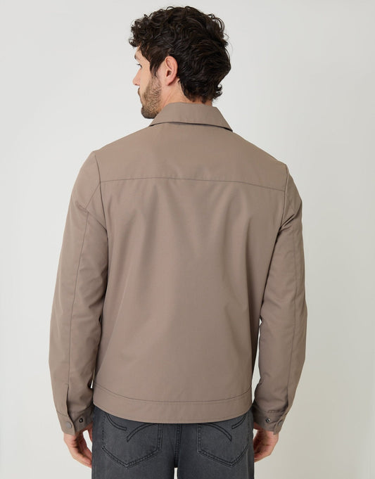 The Perfect In-Between Showerproof Jacket in Taupe by SATRI & CO. – product view 2