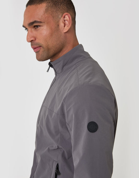 Showerproof Ripstop Harrington Jacket in Slate Grey by SATRI & CO. – product view 1