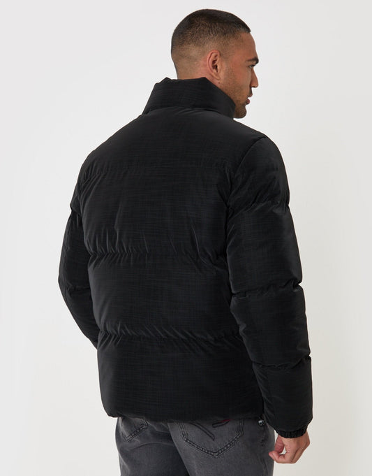 Funnel Neck Puffer Coat in Black by SATRI & CO. – product view 2
