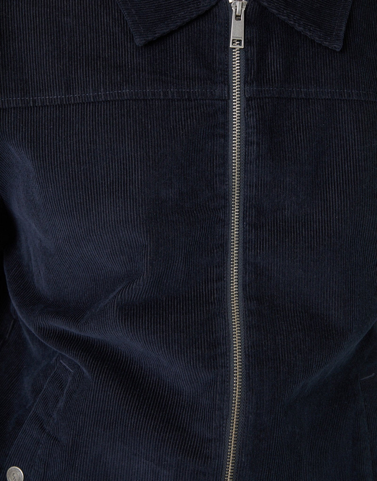 Men's Cotton Corduroy Harrington Jacket in Navy – view 2