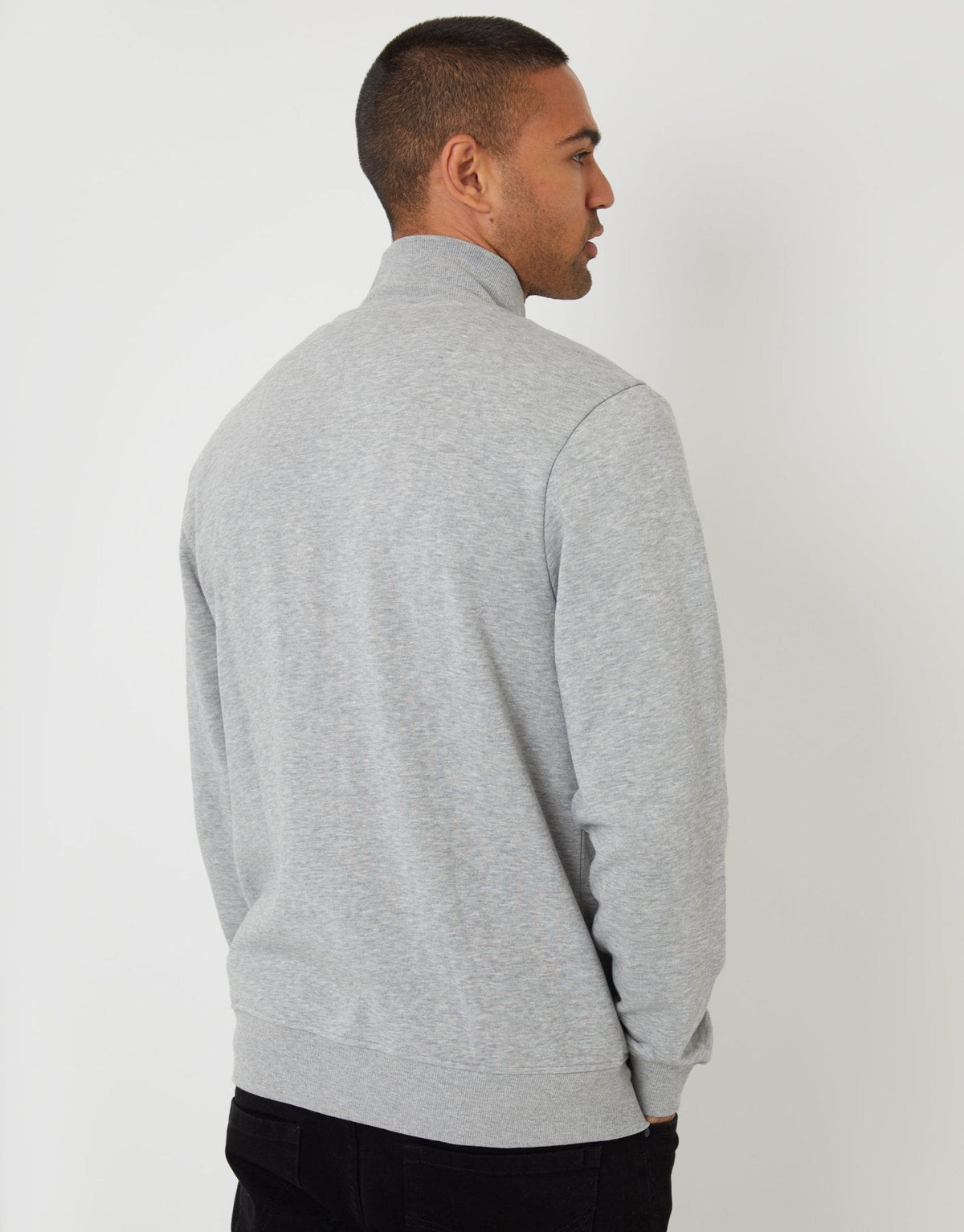 Men's Zip-Up Layer for Changeable British Weather in Light Grey – view 2