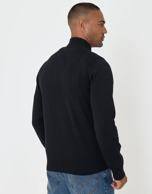 Men's Everyday Layering Jumper for Desk to Dinner in Black – view 2