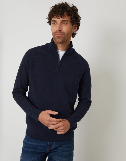 Men's Comfortable Layering Jumper for Everyday Wear in Navy – view 1