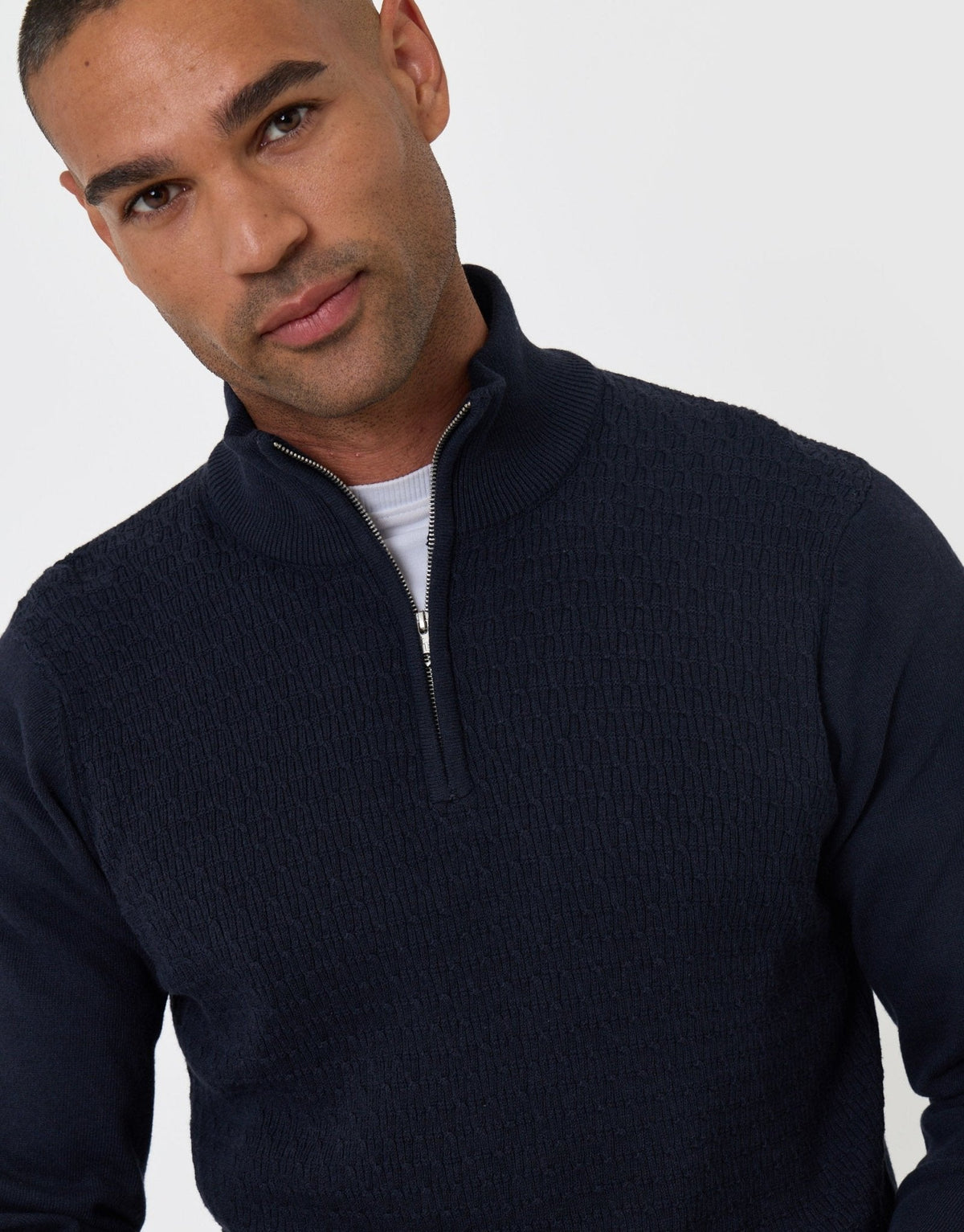 Men's Versatile Layering Jumper for Desk to Dinner in Black – view 1