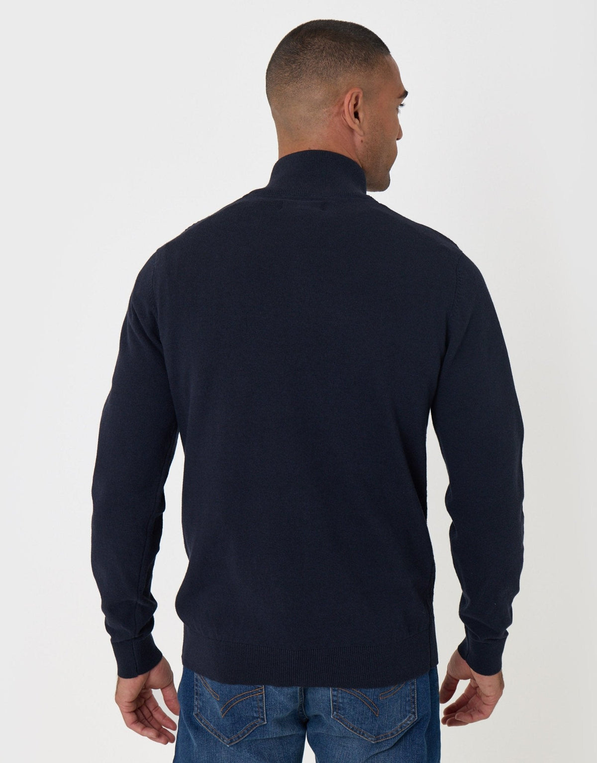 Men's Versatile Layering Jumper for Desk to Dinner in Black – view 3