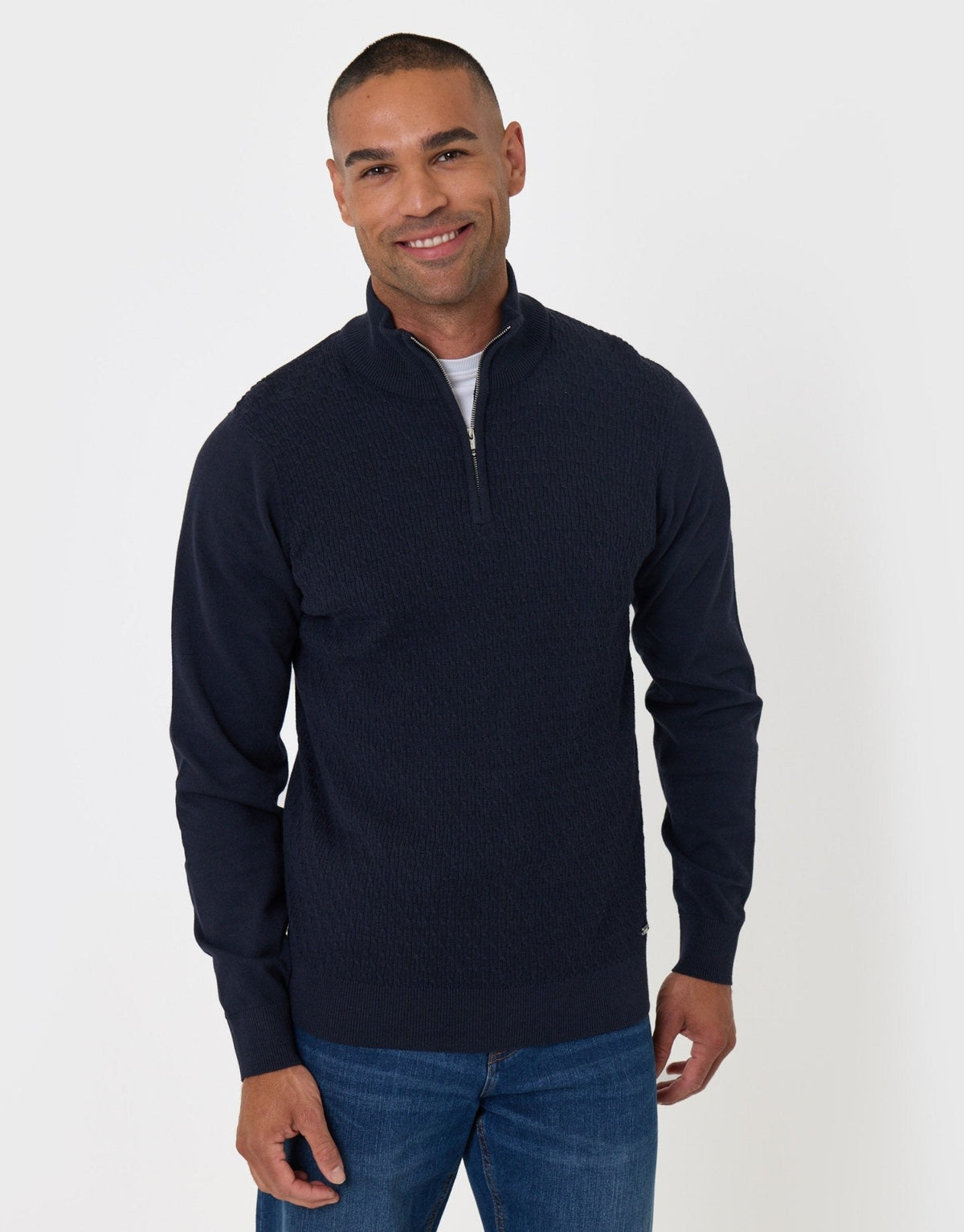 Men's Versatile Layering Jumper for Desk to Dinner in Black – view 2