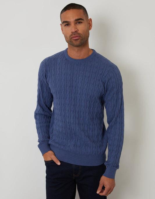 Men's Classic Winter Jumper for Cosy Weekends in Blue – view 1