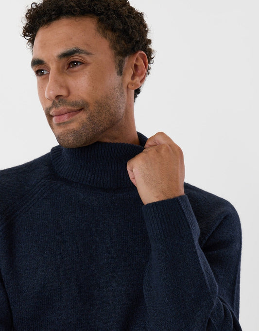 Men's Warm Winter Jumper for Cold Days in Navy – view 2
