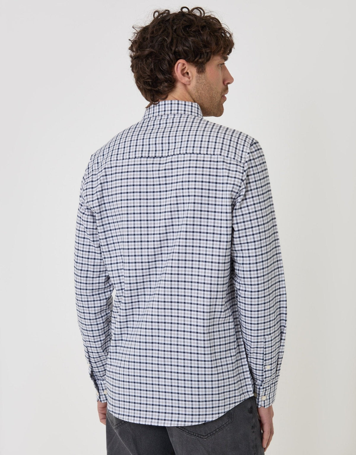 Men's Versatile Check Shirt for Any Day of the Week in Grey Check – view 2
