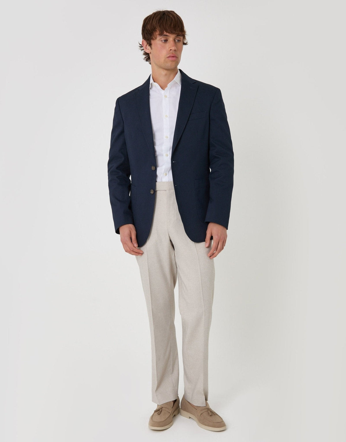 Men's Office-to-Dinner Cotton Blazer in Navy – view 2