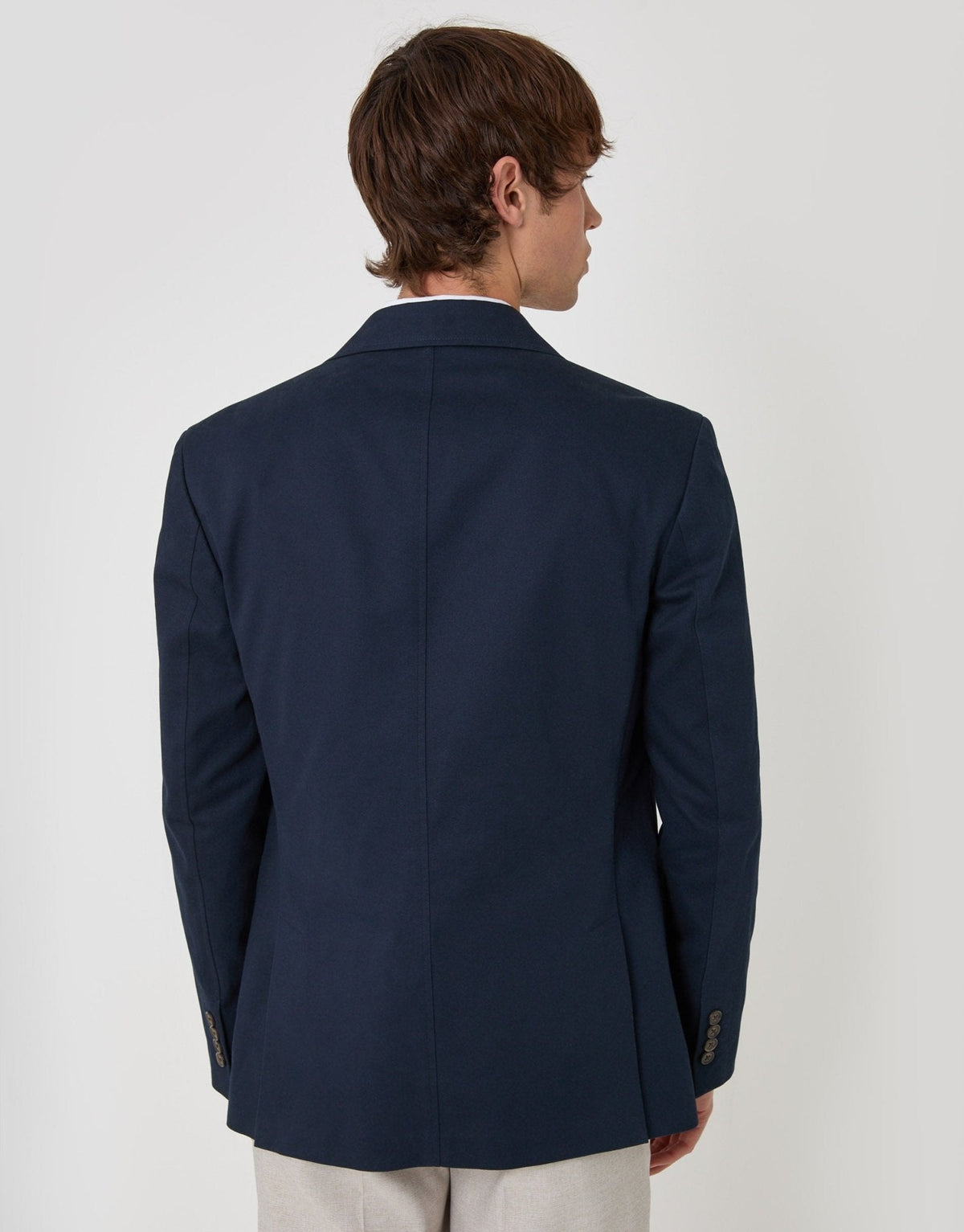 Men's Office-to-Dinner Cotton Blazer in Navy – view 3