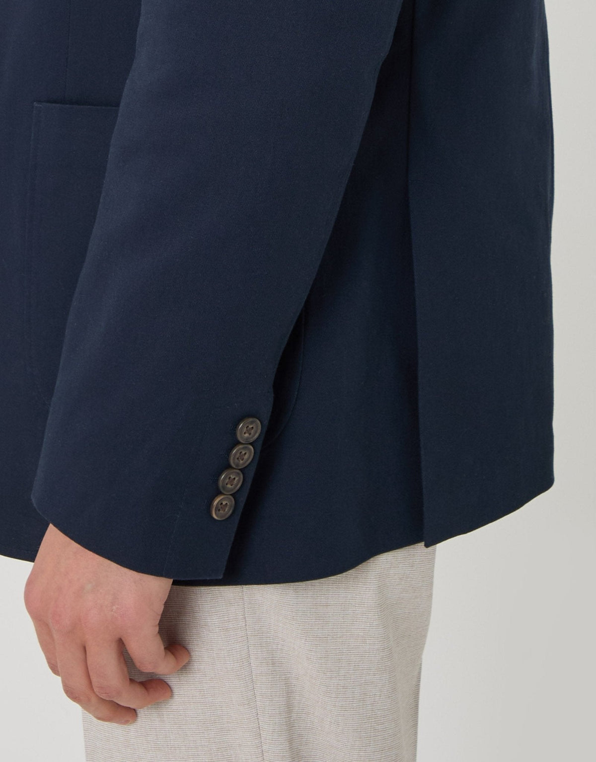 Men's Office-to-Dinner Cotton Blazer in Navy – view 6