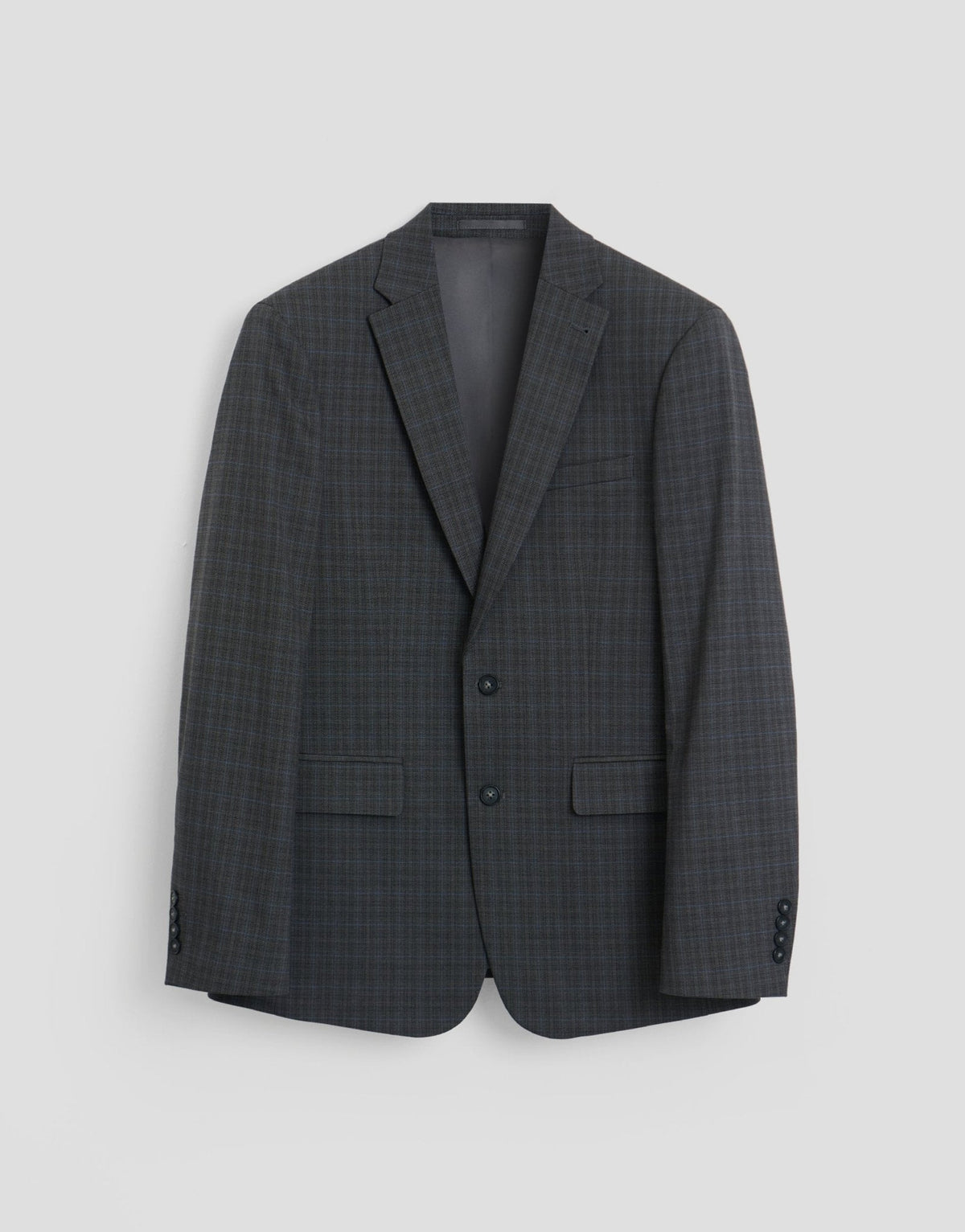 Men's Smart-Casual Check Blazer for Work and Weddings in Grey Check – view 7