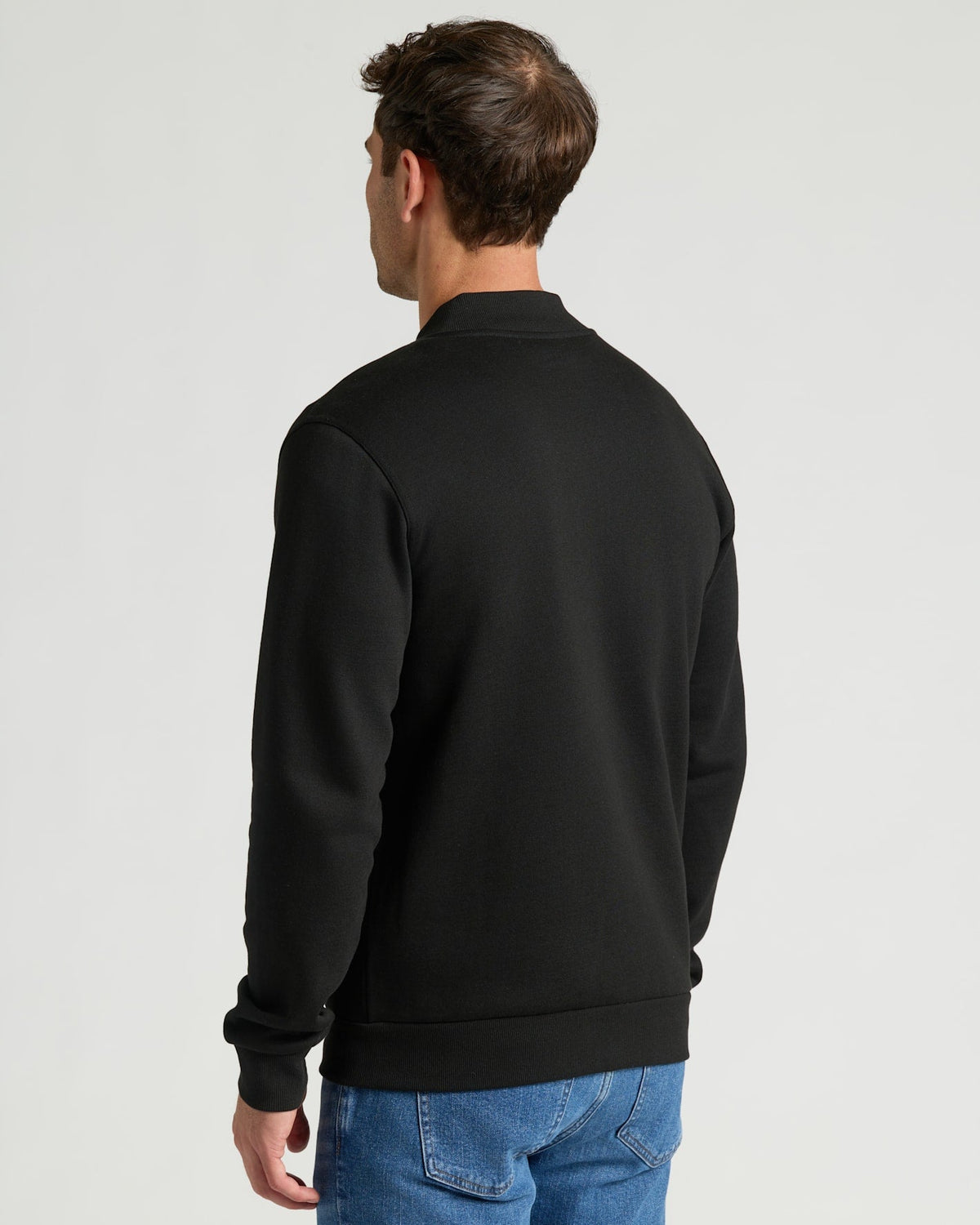 Men's Fleece Bomber Jacket 2-Pack – French Terry Fleece, Brushed Inside, Easy Stretch | Black & Neptune