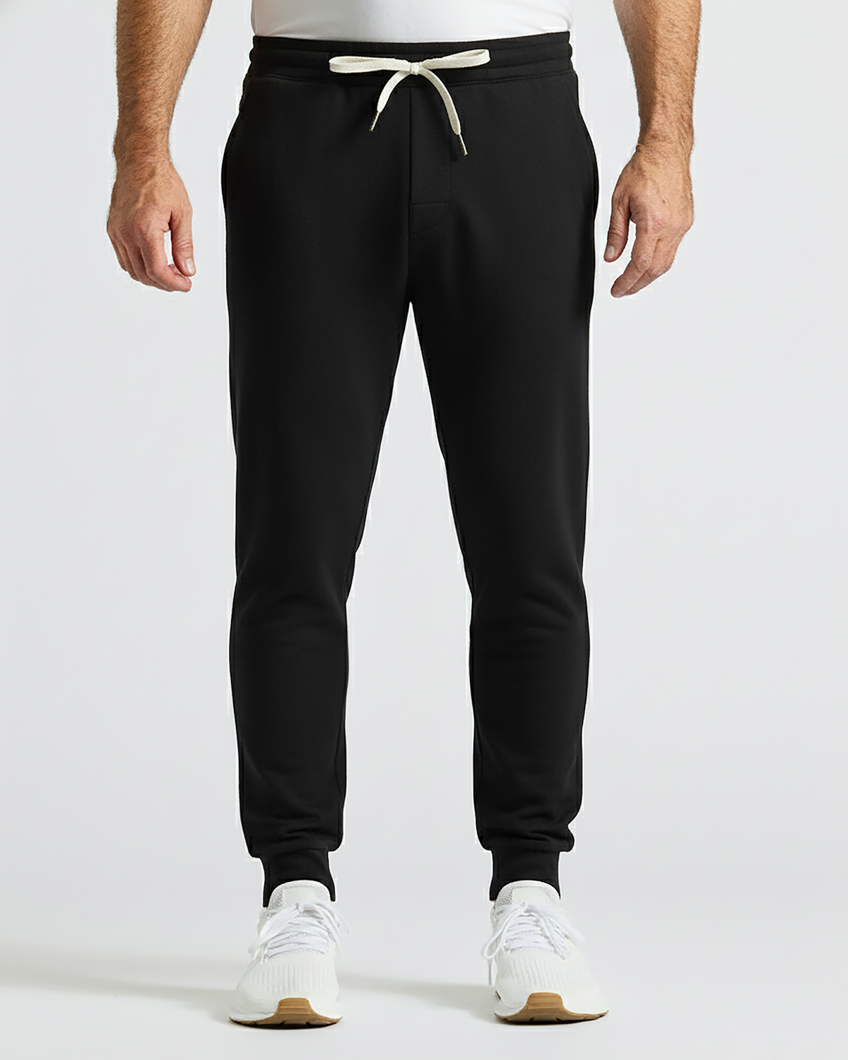 Men's Active Joggers 3-Pack – 4-Way Stretch, Peached Finish, Zip Back Pocket | Black – view 2