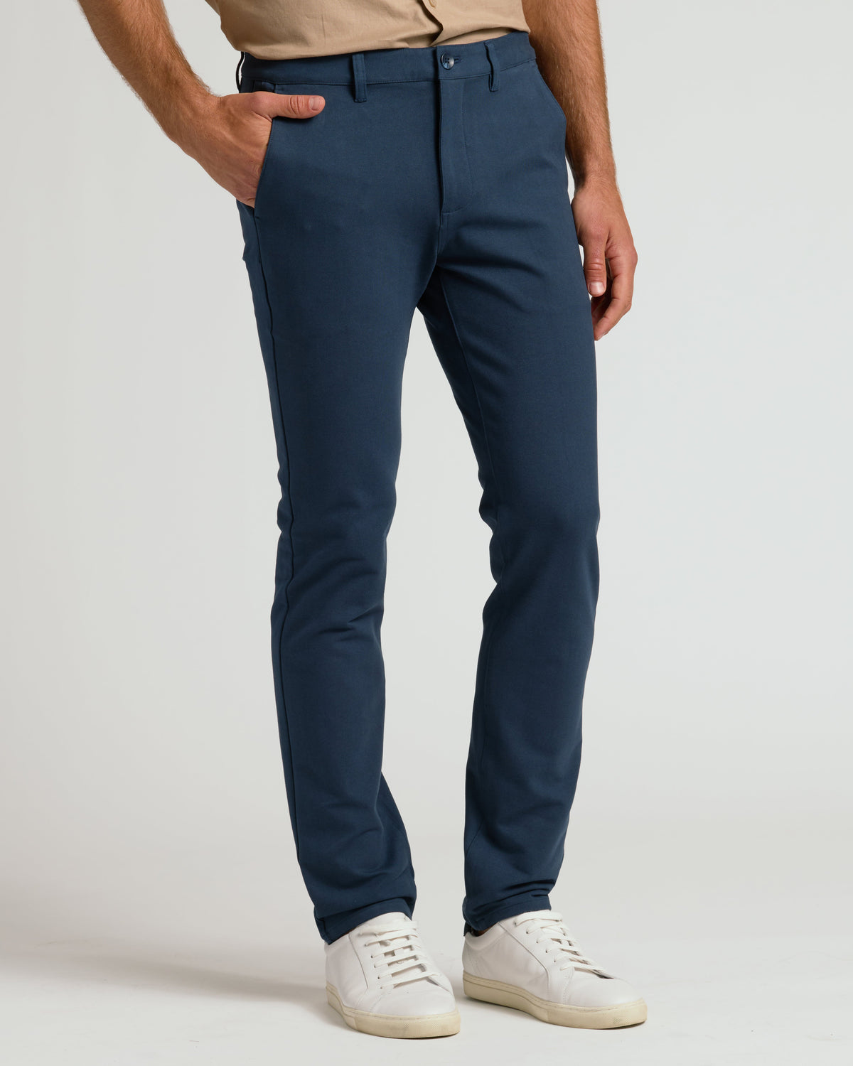 Men's Slim Stretch Chinos 2-Pack in Black & Navy – view 4