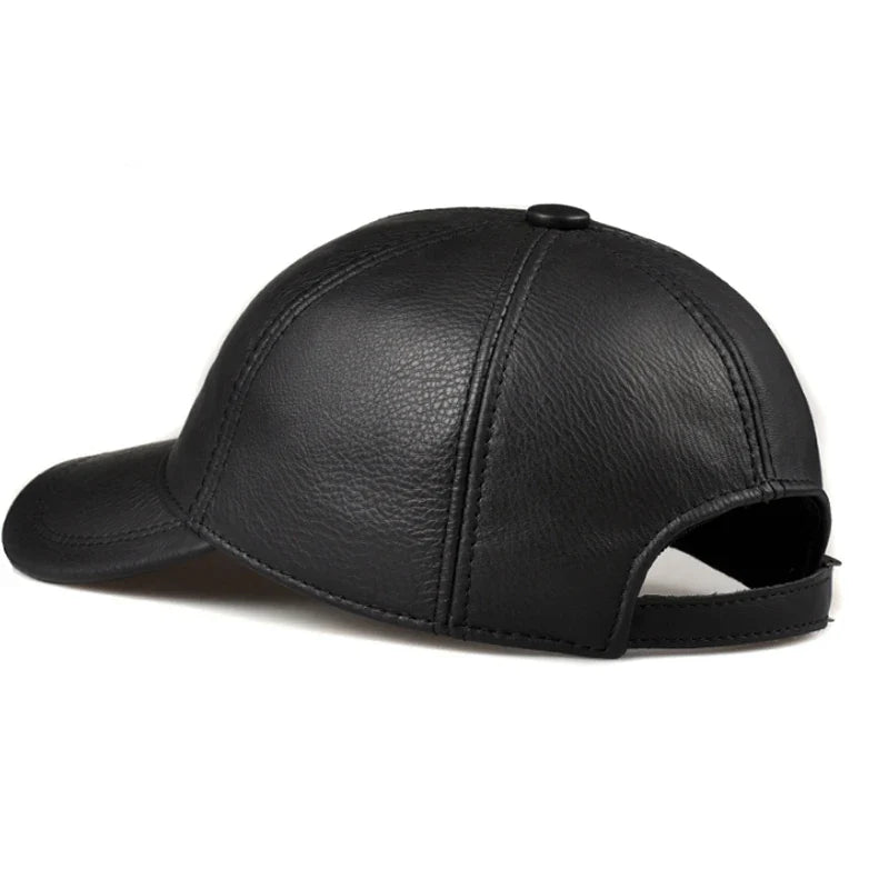 Tancarville Men's Genuine Leather Baseball Cap – view 5