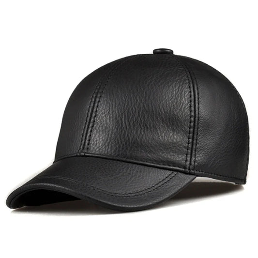 Tancarville Men's Genuine Leather Baseball Cap – view 1
