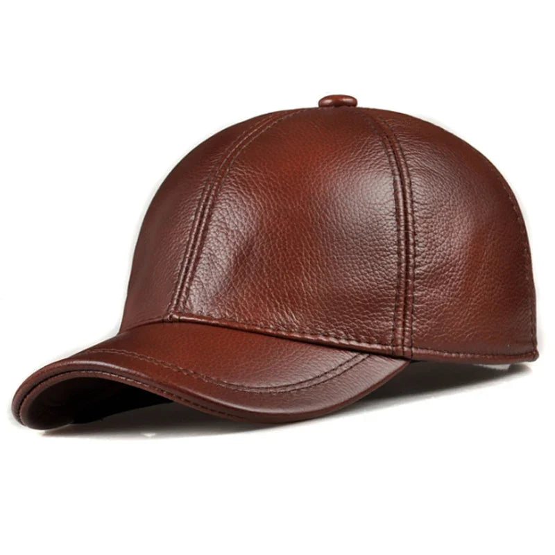 Tancarville Men's Genuine Leather Baseball Cap – view 4