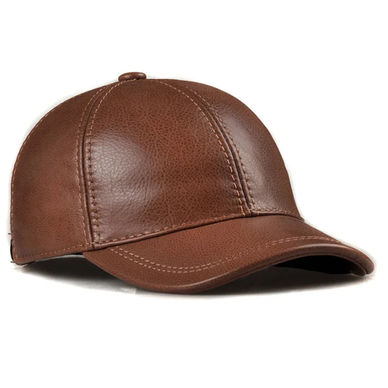 Tancarville Men's Genuine Leather Baseball Cap – view 3
