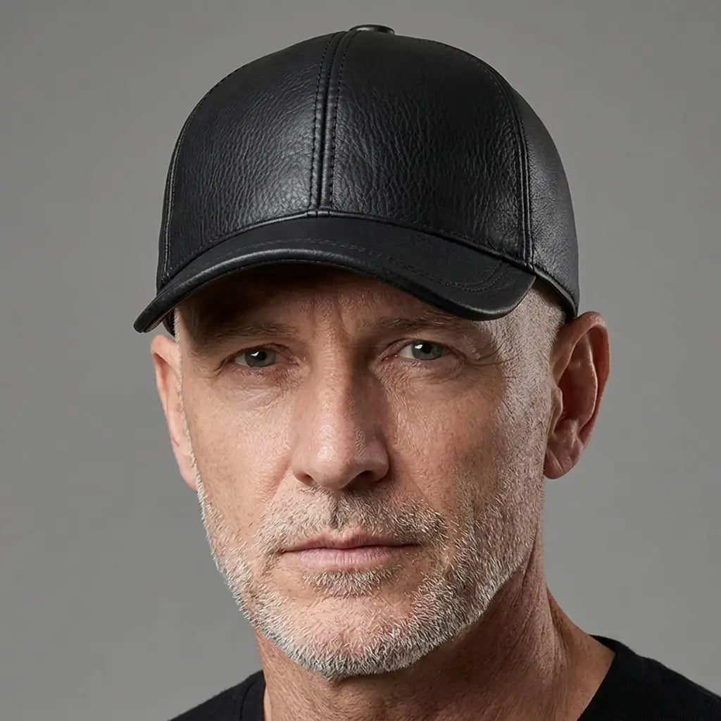Tancarville Men's Genuine Leather Baseball Cap – view 12