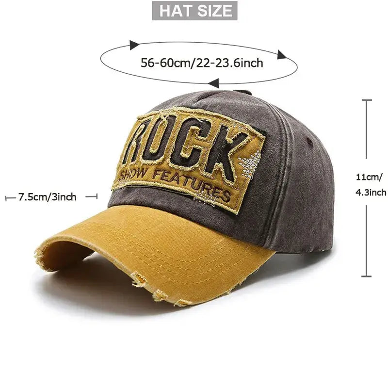 Rock Men's Embroidered Cotton Baseball Cap – view 6