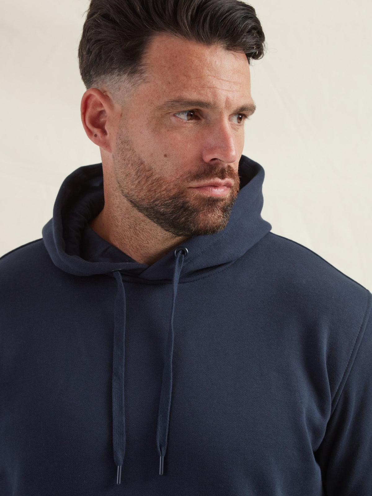 Men's Heavyweight Cotton Blend Hoodie & Joggers Set in Navy – view 17