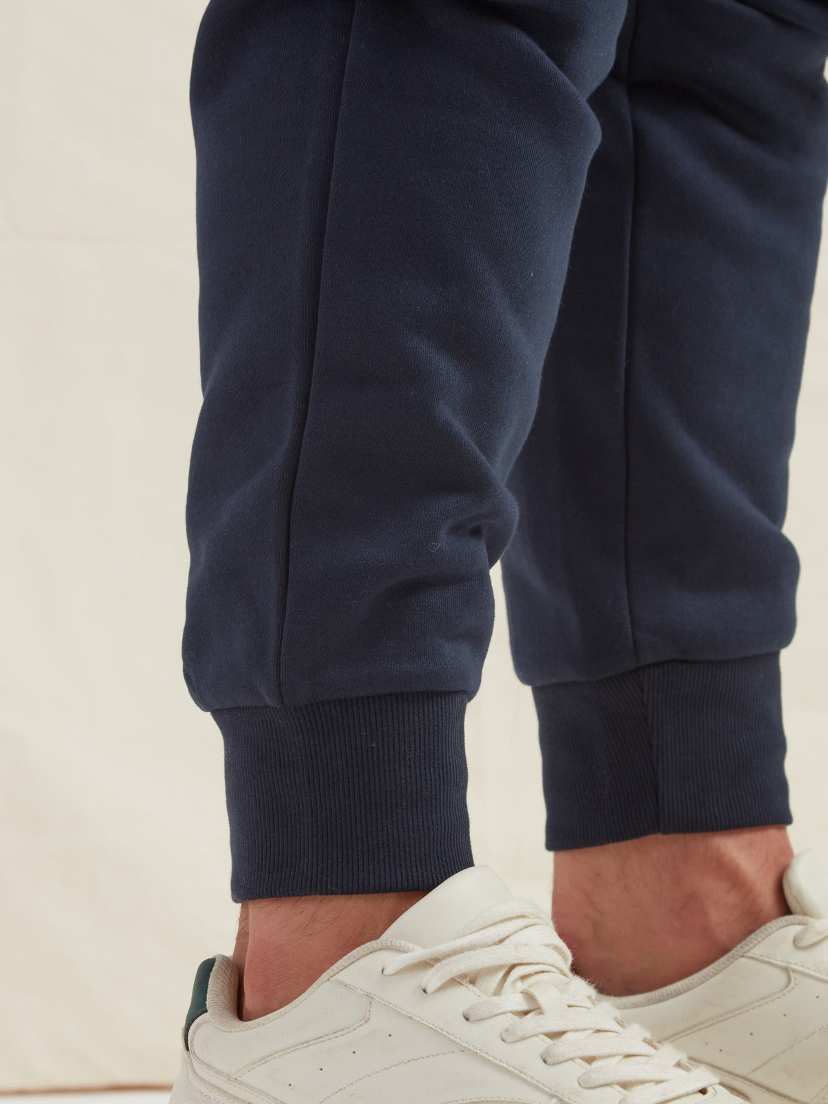 Men's Heavyweight Cotton Blend Hoodie & Joggers Set in Navy – view 8