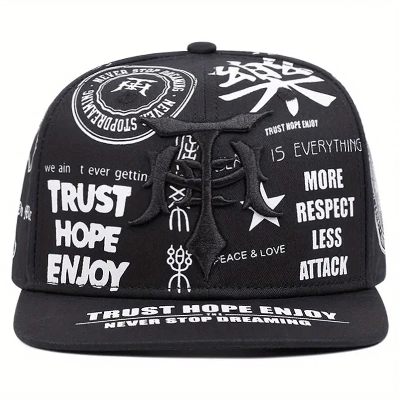 Trust Hope Enjoy Men's Lettering Snapback Baseball Cap – view 8