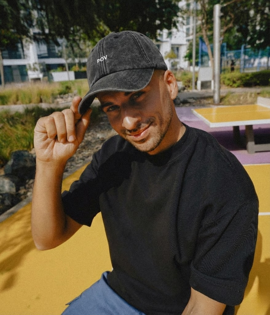 POV Men's Embroidered Washed Cotton Baseball Cap – view 2
