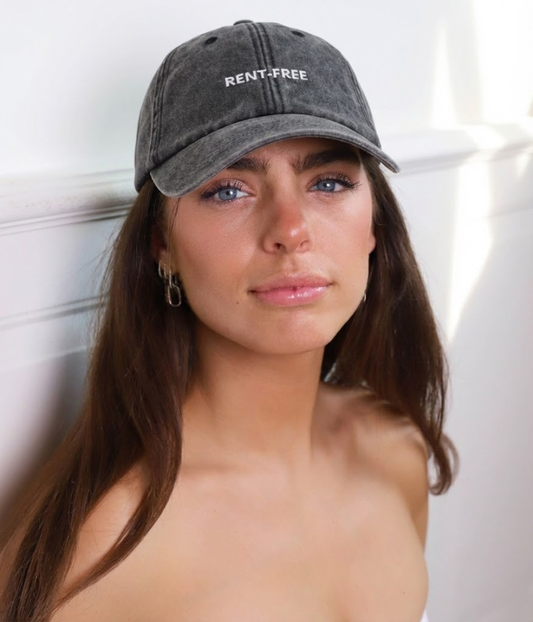 Rent-Free Men's Embroidered Washed Cotton Baseball Cap – view 2
