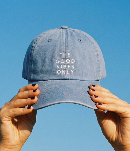 Good Vibes Only Men's Embroidered Washed Cotton Baseball Cap – view 2