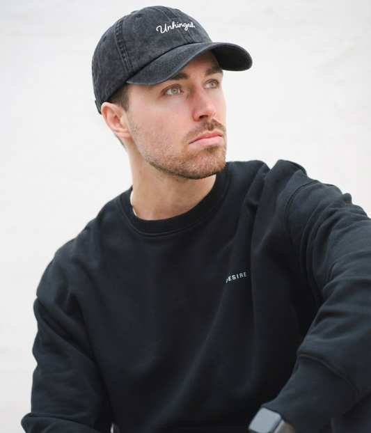 Unhinged Script Men's Embroidered Washed Cotton Baseball Cap – view 2
