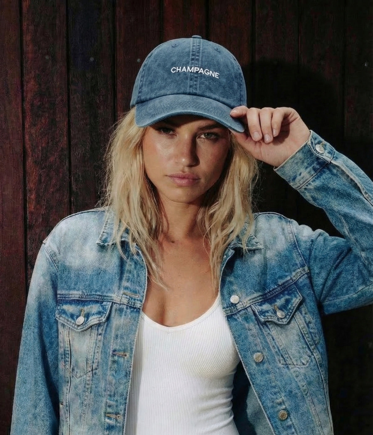 Champagne Men's Embroidered Washed Cotton Baseball Cap – view 2