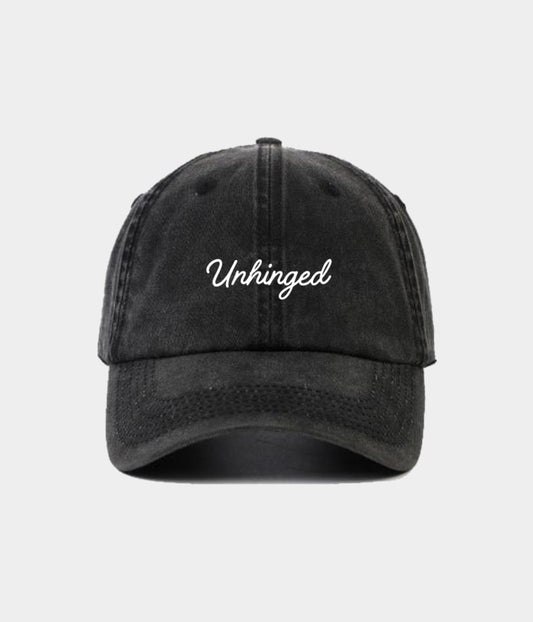 Unhinged Script Men's Embroidered Washed Cotton Baseball Cap – view 1