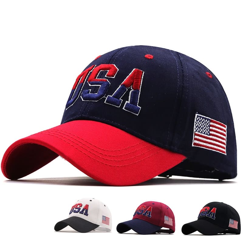 USA Flag Men's Cotton Baseball Cap – view 2