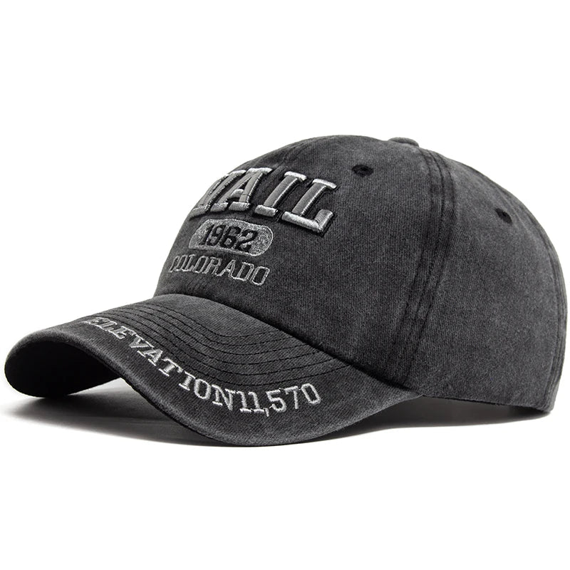 Vail Colorado 1962 Men's Washed Cotton Baseball Cap – view 3