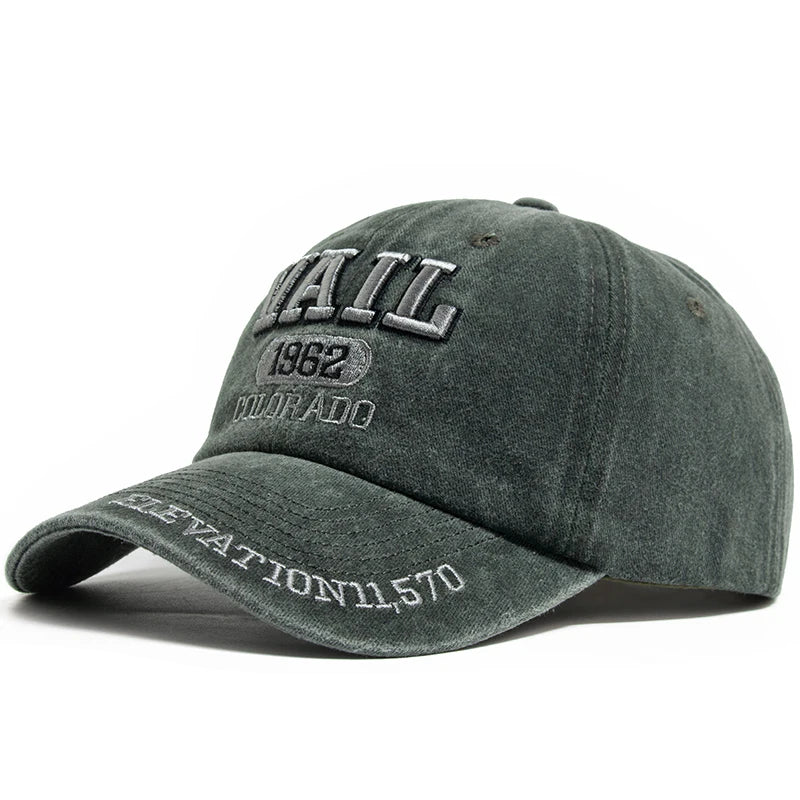 Vail Colorado 1962 Men's Washed Cotton Baseball Cap – view 5