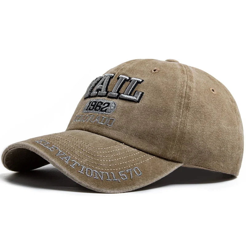 Vail Colorado 1962 Men's Washed Cotton Baseball Cap – view 4
