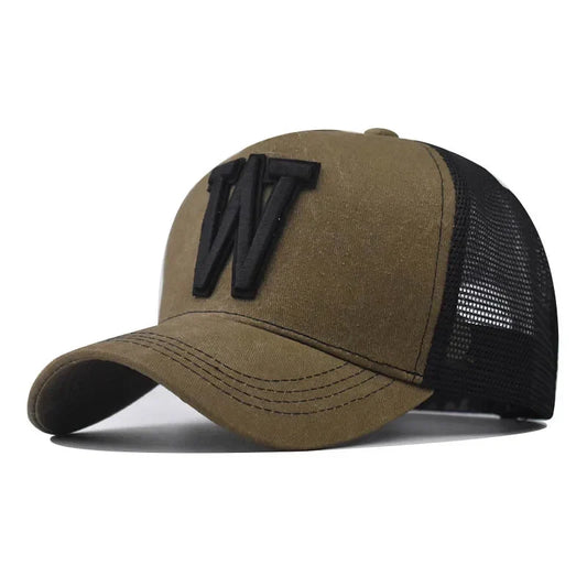 W Letter Men's Cotton Trucker Baseball Cap – view 1