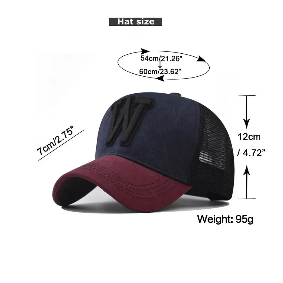 W Letter Men's Cotton Trucker Baseball Cap – view 10