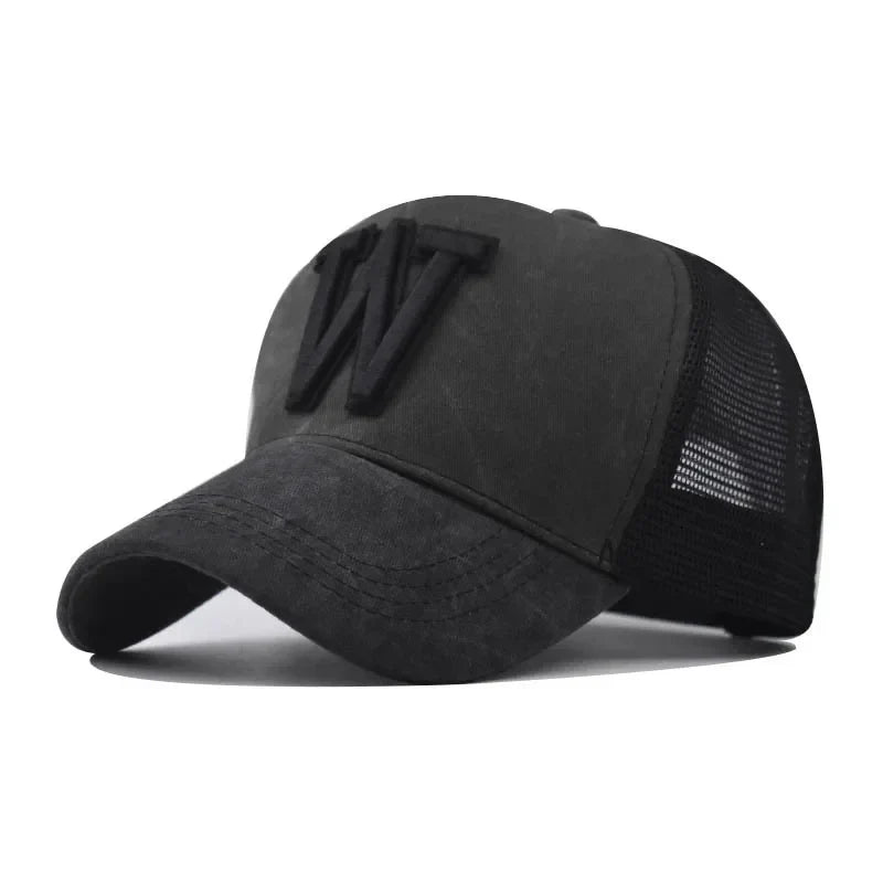 W Letter Men's Cotton Trucker Baseball Cap – view 5