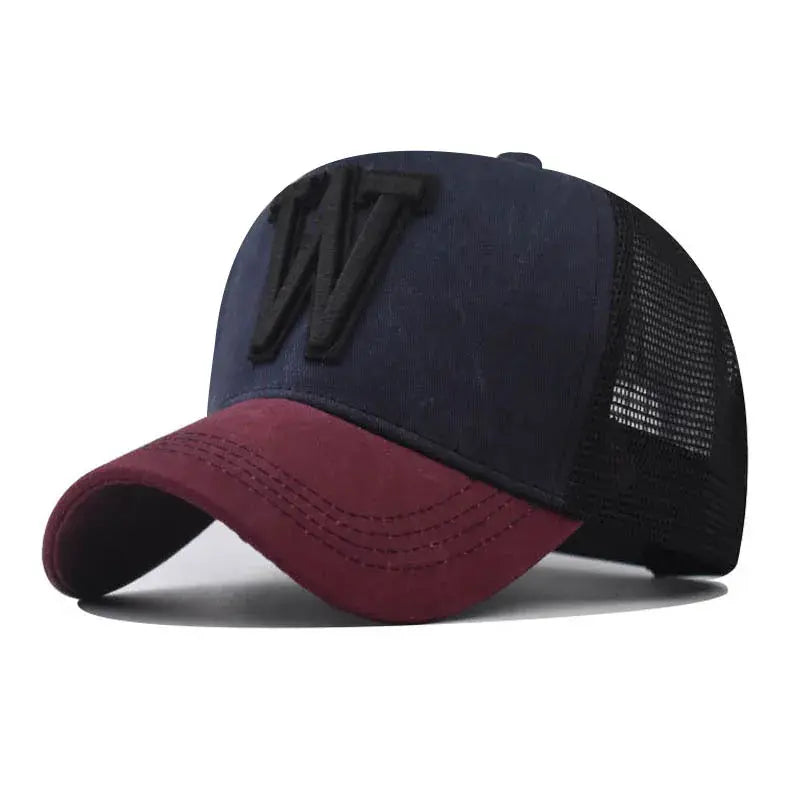 W Letter Men's Cotton Trucker Baseball Cap – view 4