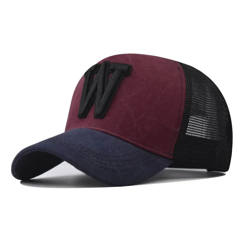W Letter Men's Cotton Trucker Baseball Cap – view 7