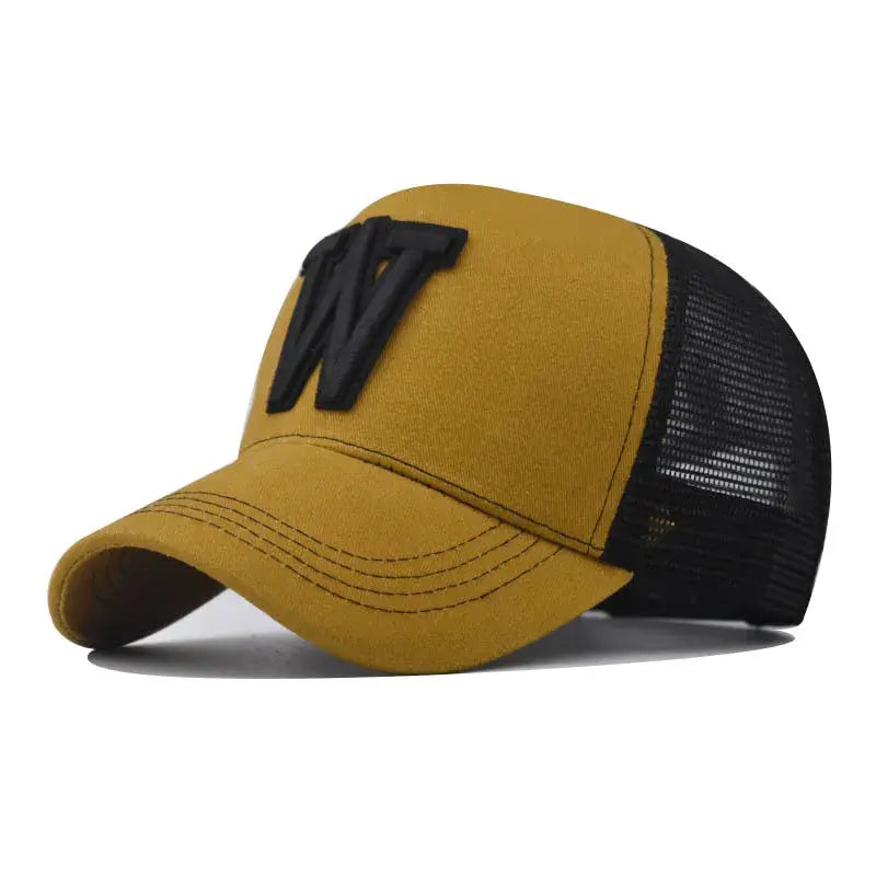 W Letter Men's Cotton Trucker Baseball Cap – view 3