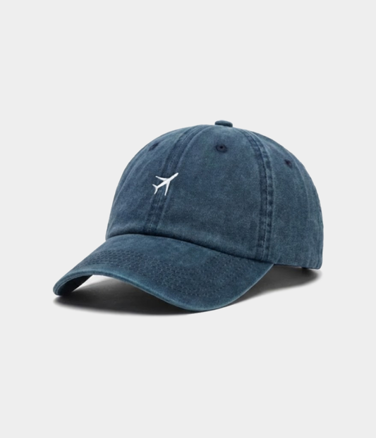 Airplane Men's Embroidered Washed Cotton Baseball Cap – Unstructured Low Profile, Adjustable Strap