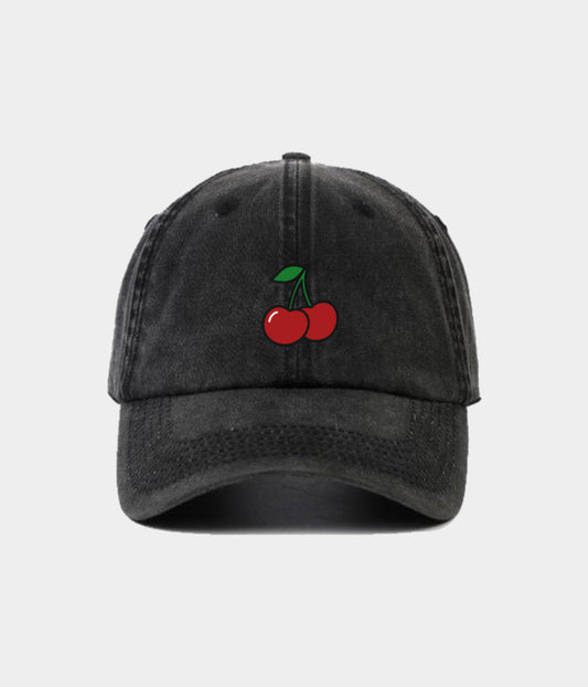 Cherry Men's Embroidered Structured Cotton Baseball Cap – view 1