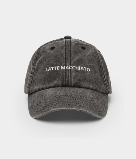 Latte Macchiato Men's Embroidered Washed Cotton Baseball Cap – view 1