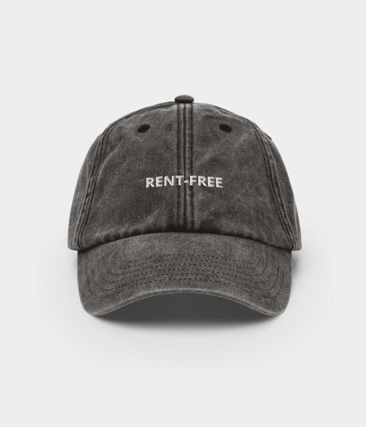 Rent-Free Men's Embroidered Washed Cotton Baseball Cap – view 1